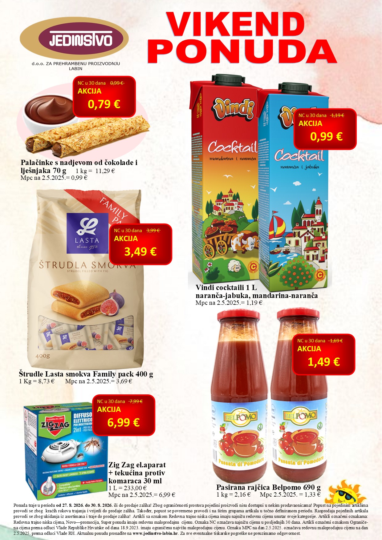 Vikend obavijest Jedinstva